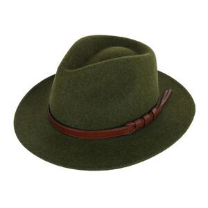 Kenny K Unisex Australian Wool Fedora with Leather Hatband